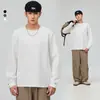 Xintang Camiseta con Cuello Redondo y Manga Larga para Hombre Estilo Nuevo Otoño 2026 Casual Americano Color Sólido Sudadera Versátil