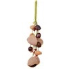 Sino de mão com casca de fruta natural pingente de bolsa de carro DIY sinos de vento prontos decoração de varanda de casa pequeno ornamento atacado