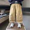 Calças de Outono para Meninos, Calças Cargo Casuais da Moda Estilo Coreano para Crianças, Novas Calças Jogger Estilosas e Versáteis para Primavera e Outono de 2026