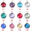 Accesorios para Mini Joyería DIY Europeos y Americanos de 7 mm Colgante Piedra de Nacimiento Collar Pulsera Colgante de Piedra de Cumpleaños de Moda