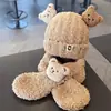 Gorro Infantil para Otoño e Invierno, Lindo y Adorable Gorro de Lana Tejida para Niños, Grueso y Cálido con Protección para los Oídos a Prueba de Viento para Niñas
