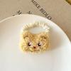 Amarelo Dos Desenhos Animados Bonito Urso Manteiga Hairpin Lado Franja Feminina Titular Boneca de Pelúcia Quebrado Hairpin Coração Da Menina Acessórios Para o Cabelo