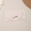 Diadema Elástica de Nailon Rayada de Color Sólido Europea y Americana para Niños Protección de la Fontanela del Bebé Diadema Ancha Accesorios para el Cabello de Princesa Venta al por Mayor