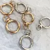 Ventas Directas de Fábrica Accesorios de Joyería DIY con Anillo Redondo Pequeño Giratorio Anillo de Resorte Llavero Aleación de Zinc Dorado Hebilla para Bolsa