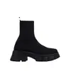 Comercio exterior botas de talla grande para mujer calcetines de pareja zapatos nuevos de plataforma casual para mujer botas cortas de punto zapatos de tacón grueso transfronterizos para mujer