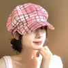 Gorro Octagonal de Lana para Mujer Otoño e Invierno 2026 Gorro de Artista Vintage que Hace que la Cara Parezca Más Pequeña, Boina Versátil