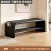 Banqueta para cambiarse los zapatos para la entrada, adecuada para uso doméstico, permite sentarse y ponerse los zapatos, con un toque de lujo ligero y sensación de alta gama, integrada con un zapatero y un mueble zapatero de almacenamiento para la entrada