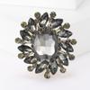 Broche de Cristal de Color Brillante Retro Creativo Personalizado Moda Europea y Americana Accesorios para Abrigo Ropa Ramillete