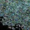 Nuevas 40 cuentas redondas pequeñas de vidrio no porosas de colores transparentes, cuentas de burbujas para decoración de uñas, teléfono, bricolaje, cuentas de burbujas decorativas
