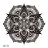 Pegatinas de Tatuaje para el Dorso de la Mano de Mandala con Patrones Retro, Elegantes Pegatinas de Tatuaje de Flores Exóticas