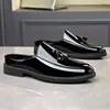 Sandalias de Verano Transfronterizas Estilo Nuevo Mocasines de Punta Cerrada Zapatos de Cuero Charol Casual de Negocios Zapatos Formales de Punta para Hombre