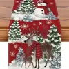 Navidad Nuevo Llegado Festival Navideño Camino de Mesa Decoración Festiva Camino de Mesa de Lino Decoración de Mesa de Comedor del Hogar Mantel Navideño