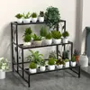 Estante de Flores de Hierro Forjado Estante de Almacenamiento para Balcón Estante de Macetas Verde Escalonado Estante de Almacenamiento de Plantas de Múltiples Capas Estante de Flores Suculentas para Sala de Estar