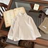 Camiseta Base de Color Sólido con Cuello Alto Estilo Coreano para Niños 2024 Otoño e Invierno Nueva Llegada Top para Bebé Camiseta de Manga Larga Versátil de Moda