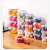 Caja de Almacenamiento de Plástico Redonda Sellada para el Hogar, Lonchera, Recipiente de Almacenamiento, Almacenamiento de Fideos Instantáneos y Frutas, Se Puede Guardar en el Refrigerador