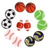 Novos Brincos de Bola Futebol Basquete Brincos de Acrílico Tema Esportivo Decoração de Festa Brincos de Rugby Vôlei