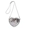 Bolso de Corazón con Lentejuelas Estilo Coreano Moda 2026 Nuevo Modelo Primavera/Verano Bolso de Hombro Único Elegante Bolso Cruzado de Moda