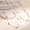 Aogu Moda Europea y Americana Personalidad Chapado en Oro Circonita Acero Inoxidable Collar para Mujeres Ins Nicho Gama Alta Versátil Cadena para Clavícula