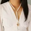 Joyería Transfronteriza Europea y Americana Más Vendida Collar de Perlas de Lujo Ligero Estilo Dulce y Fresco Cadena para Clavícula con Lazo de Cinta Amor