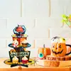 Estante para pasteles transfronterizo de papel, bandeja de tres pisos, estante para pasteles tridimensional de varias capas, suministros de decoración para diseño de fiestas temáticas