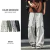 Pantalones de trabajo casuales de verano 2025 para hombre, lavados, de estilo americano, funcionales, modernos, de marca, corte holgado, versátiles, suministro transfronterizo