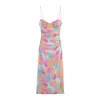Estilo Europeo y Americano Transfronterizo Z Nueva Moda Elegante Ropa para Mujer Vestido de Malla de Seda Estampado Chica Caliente Sexy 4661373