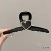 Pinza para el pelo de estrella con garra y estampado de leopardo estilo retro, dulce y fresca, para recogidos, pinza de acetato de gato y tiburón, accesorio de pelo elegante en forma de corazón