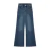 Jeans Acampanados de Cintura Alta para Mujer, Adelgazantes, Sueltos, Elásticos, Caídos, Otoño 2025 Nuevo Estilo Americano Pantalones de Campana Largos hasta el Suelo