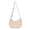 Bolso Cruzado Sencillo Estilo Coreano con Cordón en Forma de Media Luna, Bolso Dumpling Multicolor de Nailon, Bolso de Hombro Ligero para Viajes y Uso Diario