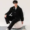 2025 Novo Pijama de Inverno Masculino Ultra-Espesso Acolchoado de Três Camadas Espessado com Forro de Lã Conjunto de Roupa de Casa de Flanela Masculina