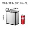 Bote de Basura de Cocina de Acero Inoxidable con Tapa para Uso Doméstico Modelo Nuevo 2025 Contenedor Colgante para Almacenamiento de Desechos de Cocina, Baño, Inodoro