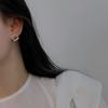 Aretes de botón cuadrados elegantes y delicados franceses de flor estrella, moda moderna de personalidad surcoreana, joyería para la oreja de pedrería que combina con todo