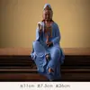 Adornos Transfronterizos de Cerámica del Bodhisattva Guanyin Decoraciones de Buda para el Hogar Sala de Aromas de Flujo Inverso Pasillo Tienda Regalos de Inauguración