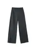 Elegantes pantalones de traje grises acampanados para mujer, nuevo estilo coreano otoño 2026, de tiro bajo, adelgazantes, de pierna ancha, tipo campana.