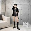 Botas de Moda Versátiles Hasta la Rodilla Botas Ajustadas Nuevo Estilo 2025 Para Estatura Baja que Alargan las Piernas Botas de Montar Botas Martin Botas de Piel
