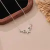 Collar en Forma de Arco de Cinco Estrellas con Diseño de Diamante de Nicho, Simple y Versátil, Cadena de Clavícula de Alta Gama como Regalo para Mejores Amigas