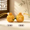 Exquisito Mini Sachet de Artemisa Bendición Zen Regalo Colgante para Teléfono Colgante para Coche Empaque de Tarjeta de Papel Sachet