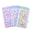 Pegatinas 3D de Dibujos Animados Lindos en Relieve Sólido con Lámina Dorada Pegatinas para Regalos de Estudiantes Decoración de Fundas de Teléfono Pegatinas para Material de Diario