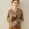 Cardigã de Cashmere com Gola Redonda para Mulheres, 100% Cashmere, Espessado, Caimento Solto, Emagrecedor, Tamanho Grande, Cor Sólida, Suéter de Tricô Versátil