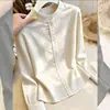 Camisa de manga larga estilo francés para mujer, nueva moda otoño 2026, adelgazante, casual, blusa versátil