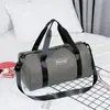 Esportes Fitness Bag Feminino Yoga Bag seco e molhado sapatos separados Shoulder Bag Training Bag Cilindro Short Distance Portable Travel Bag