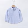 Camisa nova infantil de primavera e outono de manga comprida Oxford xadrez camisa branca meninos e adolescentes Coringa uma geração de cabelo