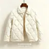 2026 Nova Jaqueta de Algodão Xadrez Outerwear Outono Inverno Estilo Coreano Leve Escritório Casual Versátil Quente