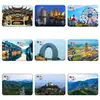 Huzhou City Landmark Hotel Bahía de la Luna Pueblo Antiguo Taihu Montaña Mogan Refrigerador de Vidrio Imanes Souvenir Turístico Decoraciones