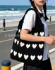 Bolsa de Palha Trançada à Mão Vazada para Mulheres, Estilo Casual Preguiçoso de Verão, Bolsa de Palha de Grande Capacidade, Bolsa de Ombro para Férias na Praia