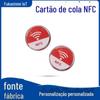 Cartão de acesso com NFC de cristal e epóxi, fabricado em fábrica, para controle de acesso, propriedade do campus, à prova d'água, resistente a quedas, cartão de epóxi com múltiplos padrões
