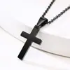 Colar Cruz de Aço Inoxidável Moda Europeia e Americana Unissex Corrente para Suéter Colar Hip Hop Atacado Pn-1479