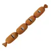 Juguete chirriante de salchicha de cuatro secciones para perros, autoentretenido, alivia el aburrimiento, muerde los dientes, quema energía, juguete para mascotas para perros pequeños y medianos # #