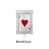 Cartas de Juego Transfronterizas Globo de Película de Aluminio Dólar Picas 24 pulgadas Dado Cubo de Seis Caras Globo Decoración Tema Casino