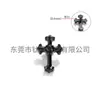 Joyería para Piercing de Aleación de Titanio F136 Pendientes de Aro con Chapado Negro Cruz Simple Studs para Labios Studs para Cejas G23 Accesorios para Piercings Corporales